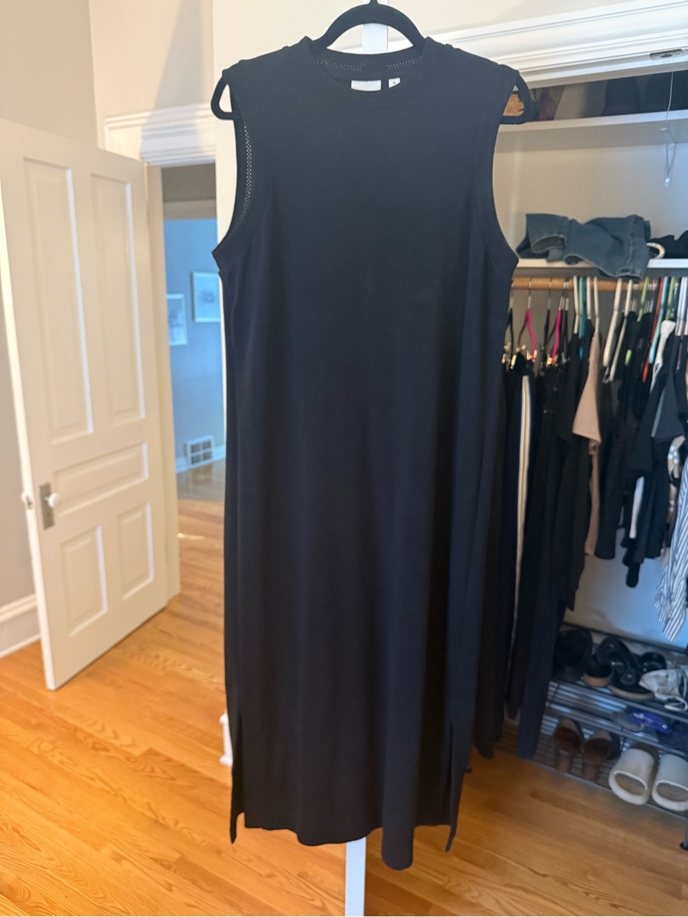 Varley Beatrice Sleeveless Midi Dress Black M - Picture 4 of 6